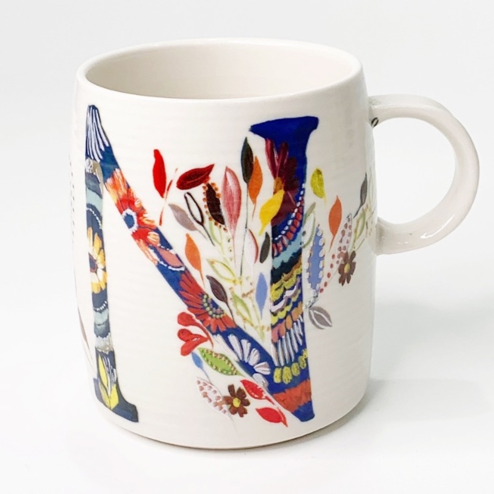 Anthropology Initial N Mug Coffee Cup